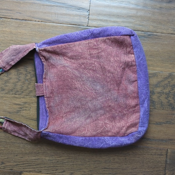 Napal Fair Trade Purple Shoulder Bag - Picture 4 of 7